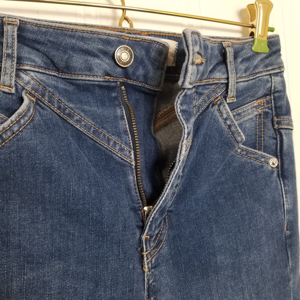 We The Free Riley Skinny Jeans Womens 25 Blue Denim Daybreak Seamed High Rise - Picture 11 of 16